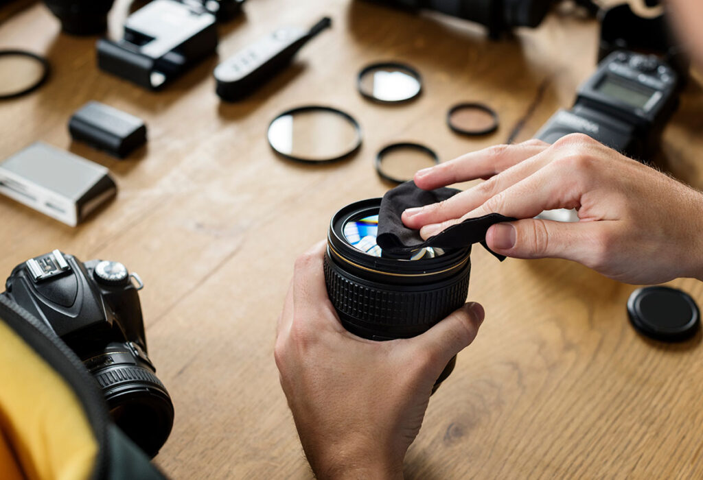 Photographer with camera