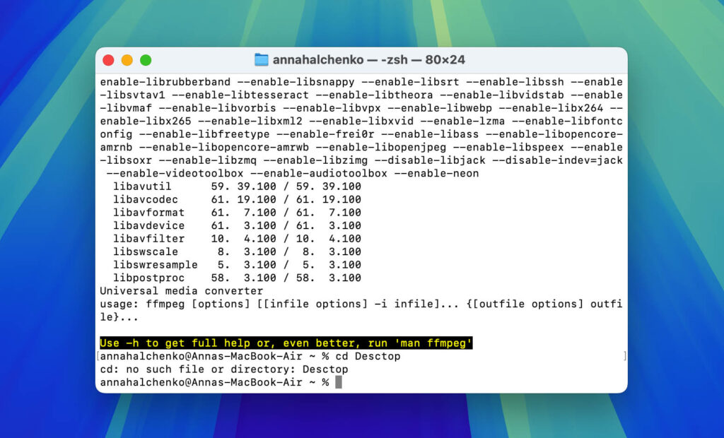 Repair Videos with FFmpeg step 4