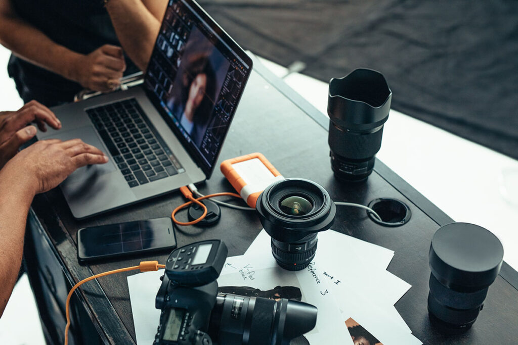Equipments of a photographer