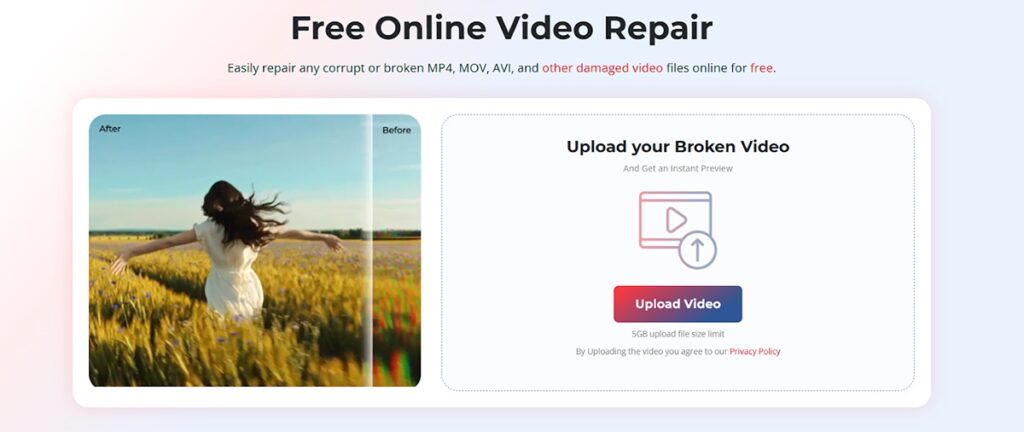 repair corrupted video step 1