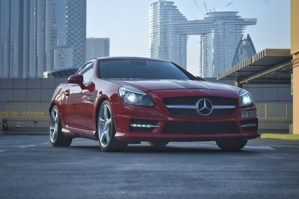 red luxury Mercedes Benz